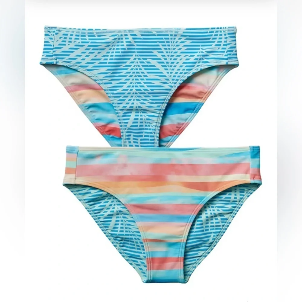 Athleta Girl Reversible Sunset Oasis Bikini and Top Size XL /14